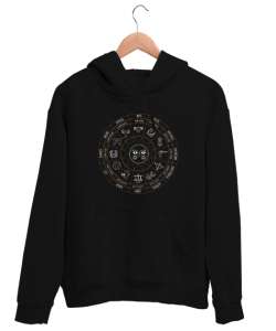 Zodiac - Horoscope - Burçlar - Astroloji Siyah Unisex Kapşonlu Sweatshirt