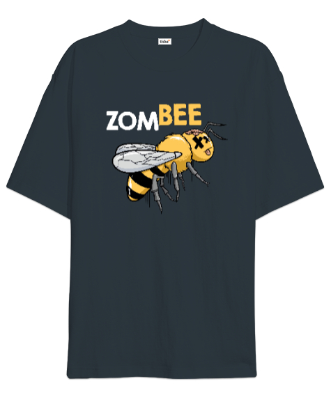 Zombee - Zombi Arı Füme Oversize Unisex Tişört