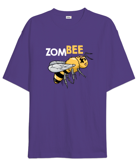 Zombee - Zombi Arı Mor Oversize Unisex Tişört