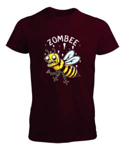 Zombee - Zombi Arı - Zom Bee V3 Bordo Erkek Tişört