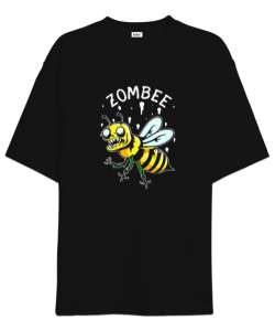 Zombee - Zombi Arı - Zom Bee V3 Siyah Oversize Unisex Tişört