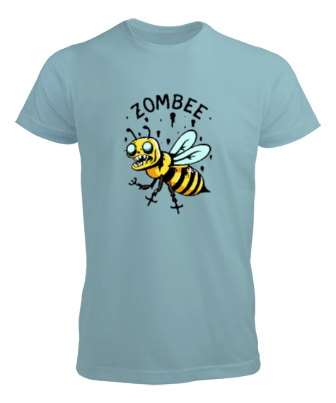 Tisho - Zombee - Zombi Arı - Zom Bee V3 Su Yeşili Erkek Tişört