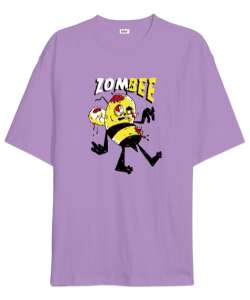 Zombee - Zombi Arı - Zom Bee V4 Lila Oversize Unisex Tişört