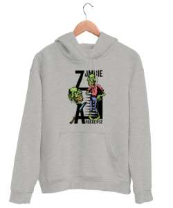 Zombi - Zombie Gri Unisex Kapşonlu Sweatshirt