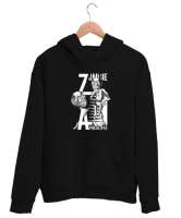 Zombi - Zombie Siyah Unisex Kapşonlu Sweatshirt - Thumbnail