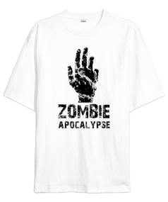 Zombie Apocalypse Tasarım Baskılı Oversize Unisex Tişört