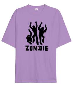 Zombies - Zombiler Lila Oversize Unisex Tişört