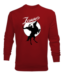 Zorro Efsanesi Kırmızı Erkek Sweatshirt